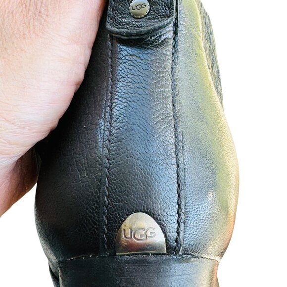 UGG Cobie II Women’s Ankle Boots Booties Black Leather US 9.5 Chelsea Style - Picture 8 of 11